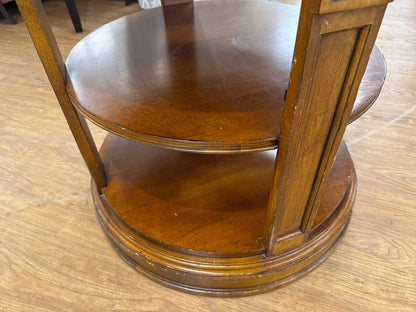 Ethan Allen Round Library Accent Table