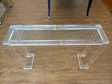 Acrylic and Glass Console Table