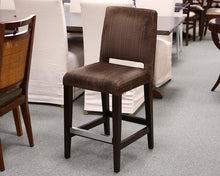 Set of 3 Counter Stools in Brown Tweed