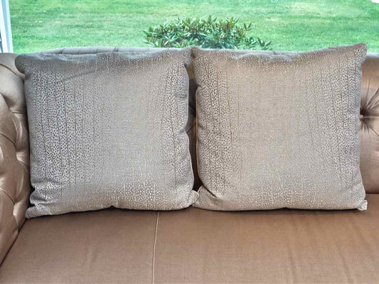Pair of Silver & Grey Accent Pillows