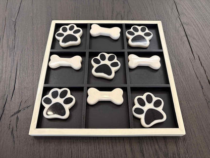 Dog Tic-Tac-Toe in Black & Ivory