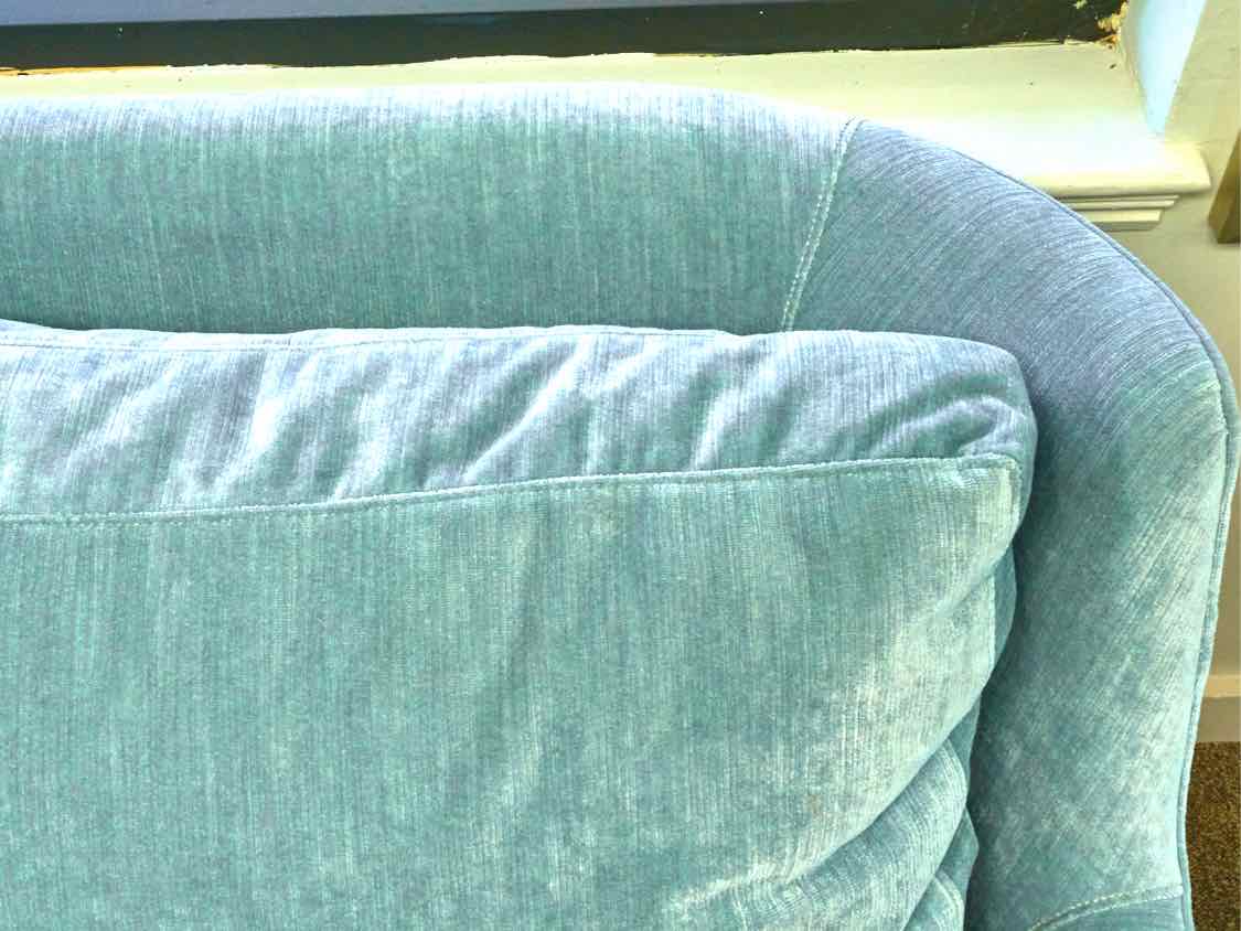 Vanguard Curved Back 'Fisher' Sofa in Velvet