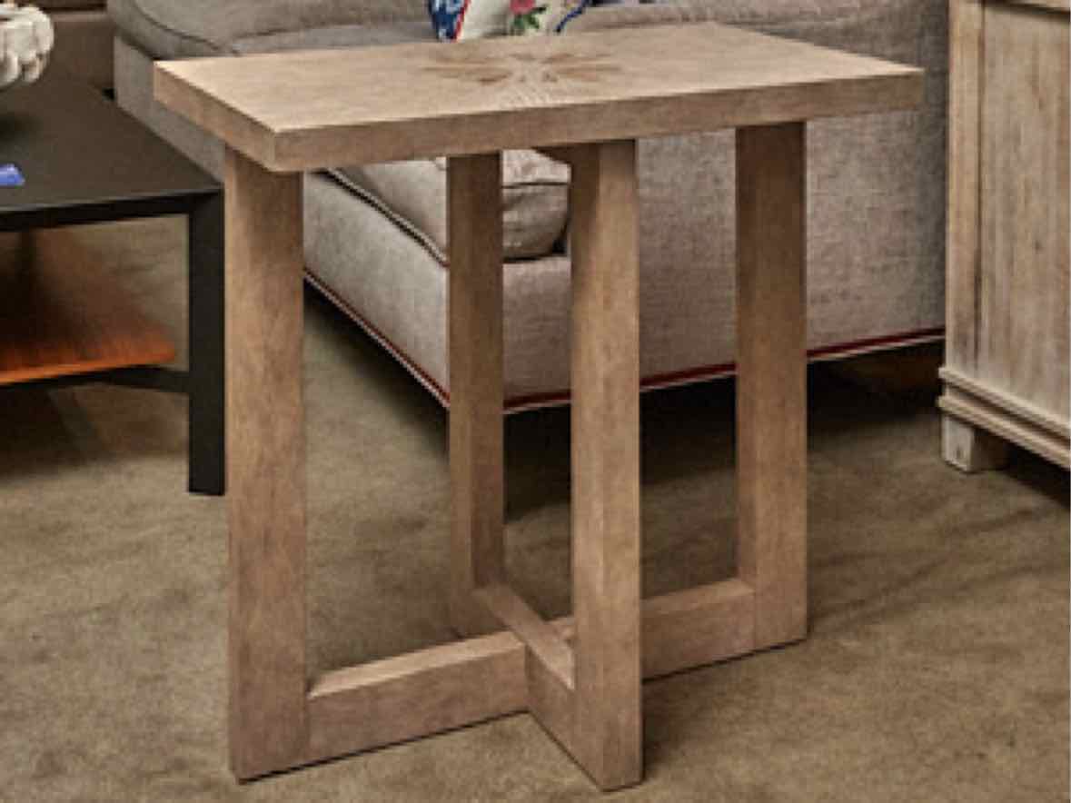 Basset Bleached Finish Side Table