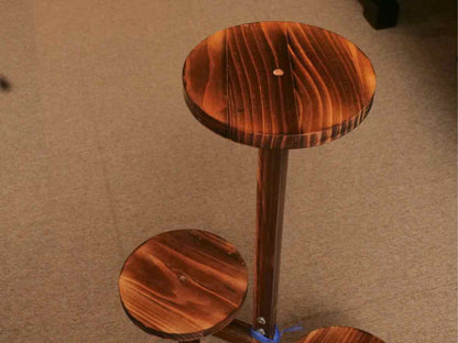Folk Art 4 Shelf Plant Pedestal Stand