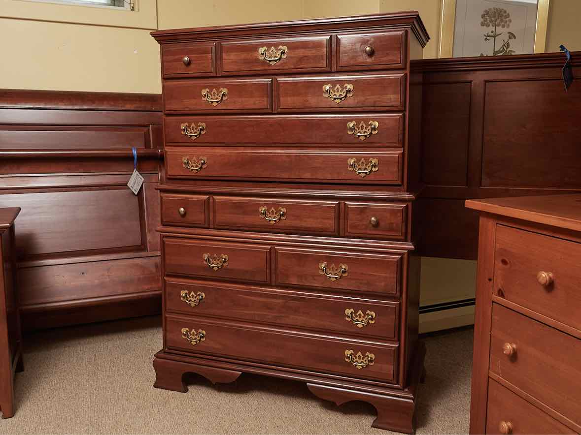 Crawford Furniture Cherry 6 Drawer Chest With Bass Handles