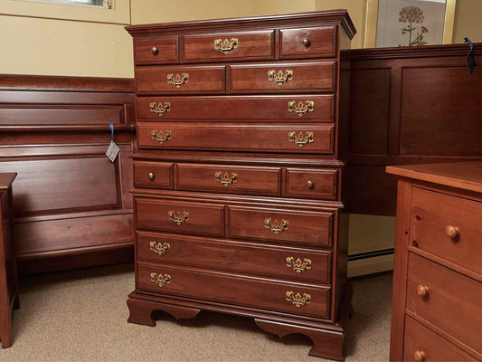 Crawford Furniture Cherry 6 Drawer Chest With Bass Handles