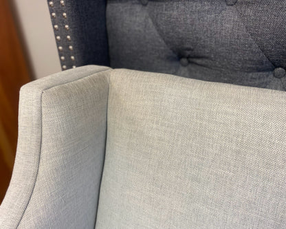 Crate & Barrel Slope Arm Sofa in Light Grey