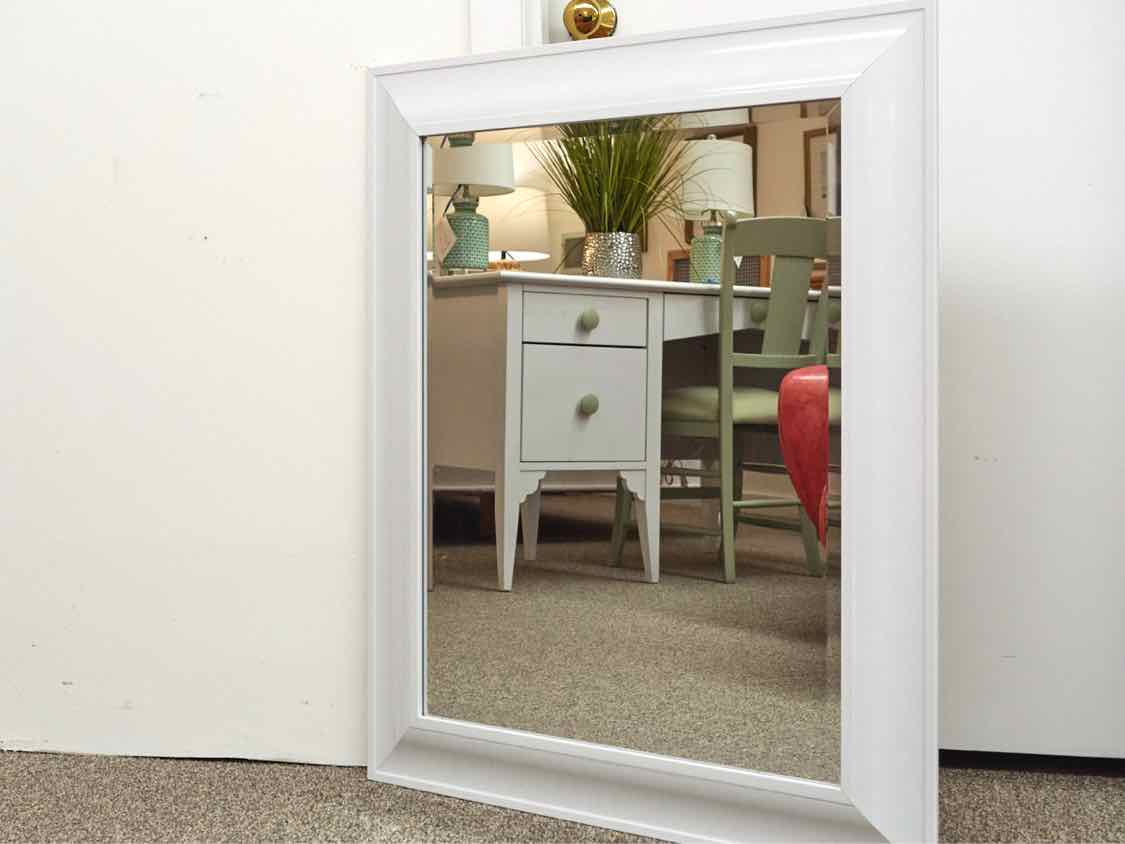 Mirror in White Poly Frame