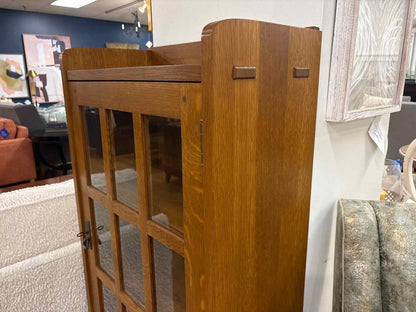 Stickley Single Door Bookcase in Oak