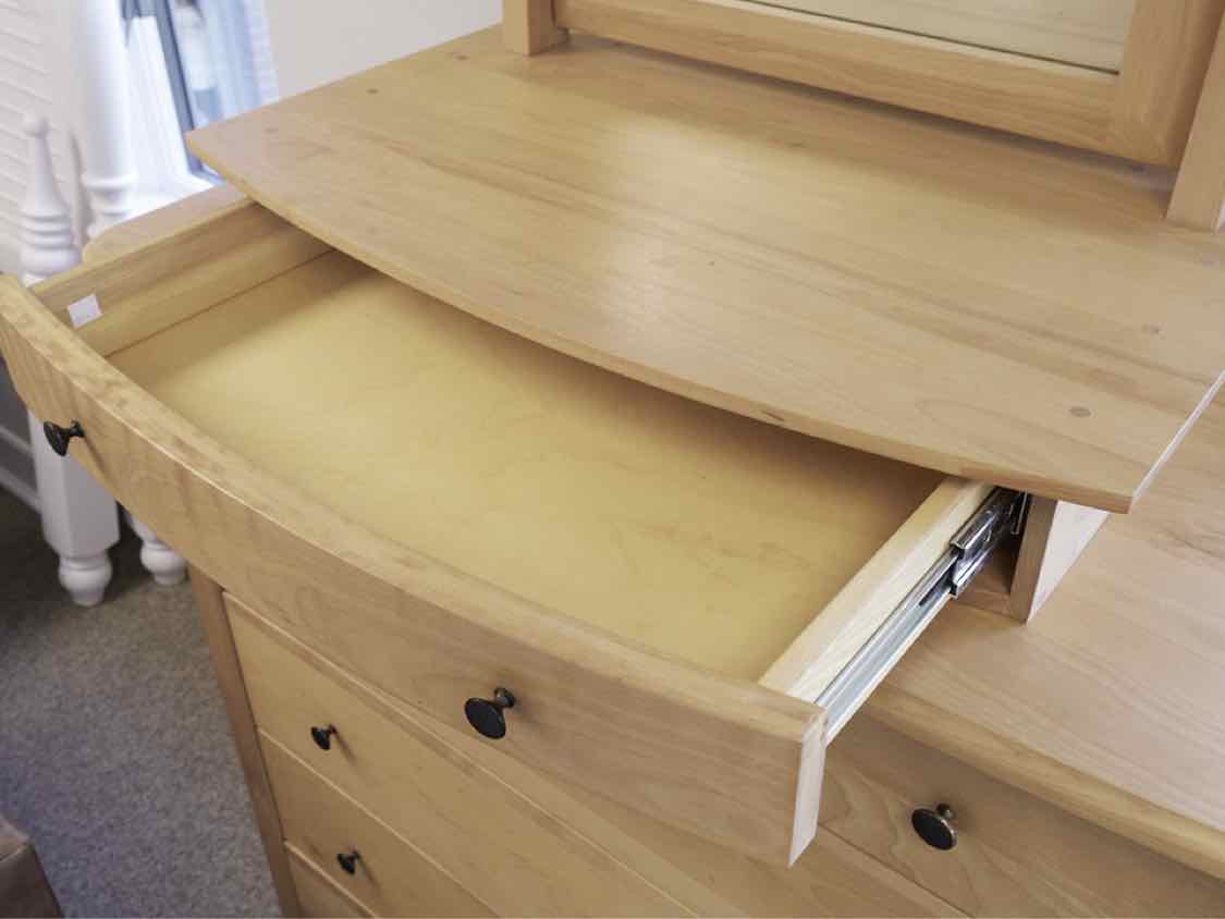 Pompanoosuc Mills Two Piece Six Drawer Cherry Chest and Mirror