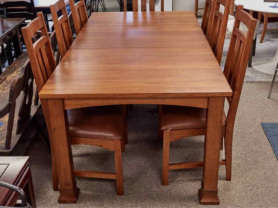 Mission Dining Table & Set of 8 Chairs