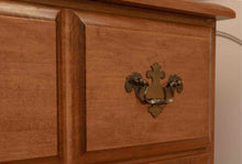 Maple Chest on Chest with 3 Over 2 Drawers & Chippendale Hardware Pulls
