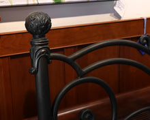 Scrolled Metal King Headboard in Bronze Finish