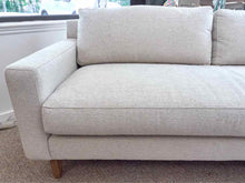 Fabricut Upholstered Bench Seat Sofa in Stone Color