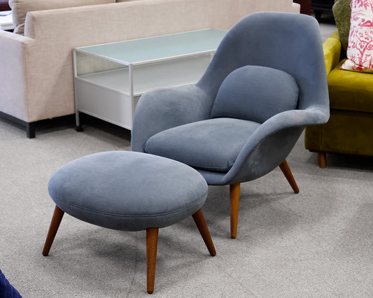 Design Within Reach 'Fredericia' Upholstered Chair and Ottoman