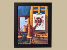 'Norman Catwell' Textured Print In Black  Frame