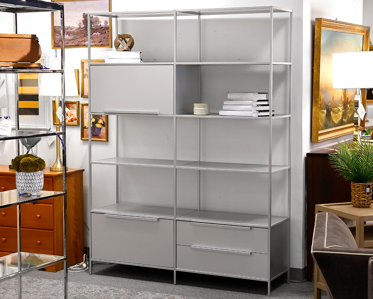 MDF Italia Metal Bookcase With Storage