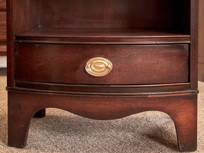 Solid Mahogany Nightstand with 1 Drawer & 2 Shelves