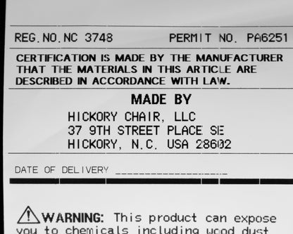 Hickory Chair "Tate" Arm Chair