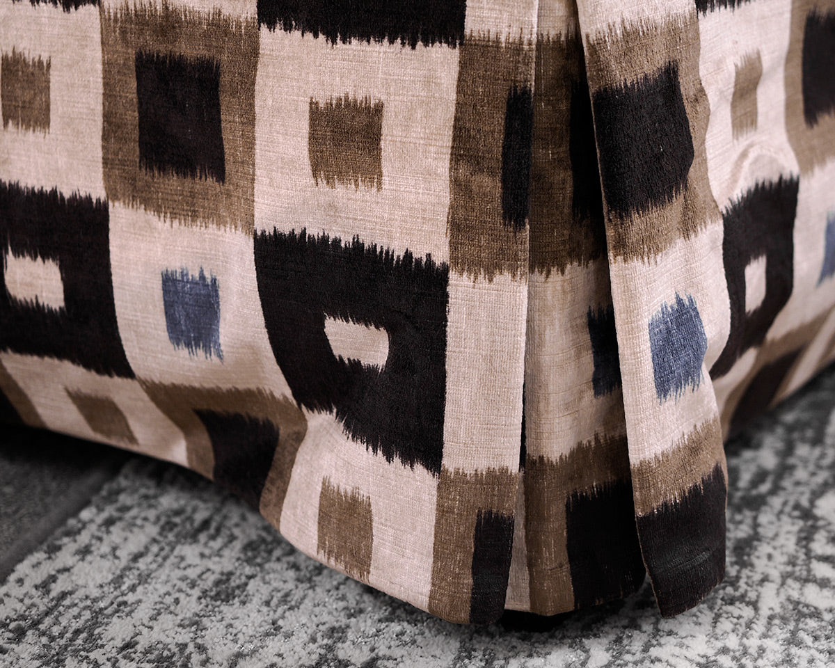 Upholstered Club Chair in a Geometric Upholstery