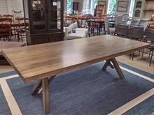 Saloom Furniture Quincy XL Dining Table in Nantucket Finish & Steel