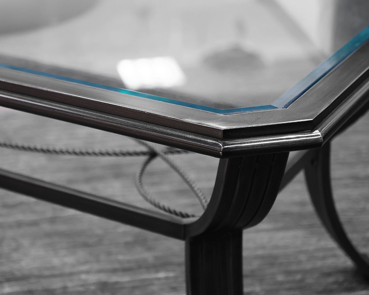 Coffee Table Charcoal and Glass