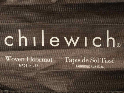 Chilewich Inc  Indoor & Outdoor Basket Weave 'Oyster'  No Slip Backing Area Rug