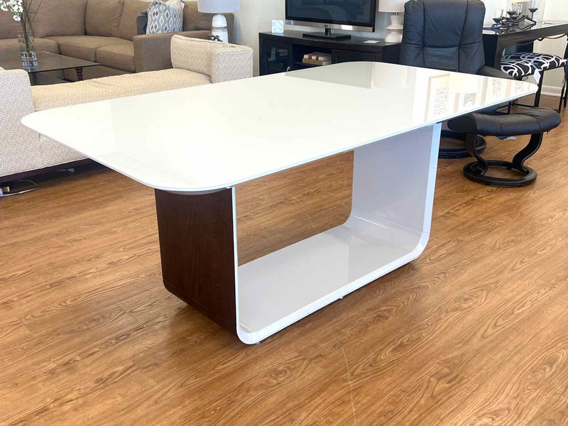 Contemporary White Lacquer Dining Table