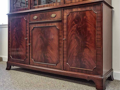 Heldense Inalid Mahogany Two Piece China Cabinet