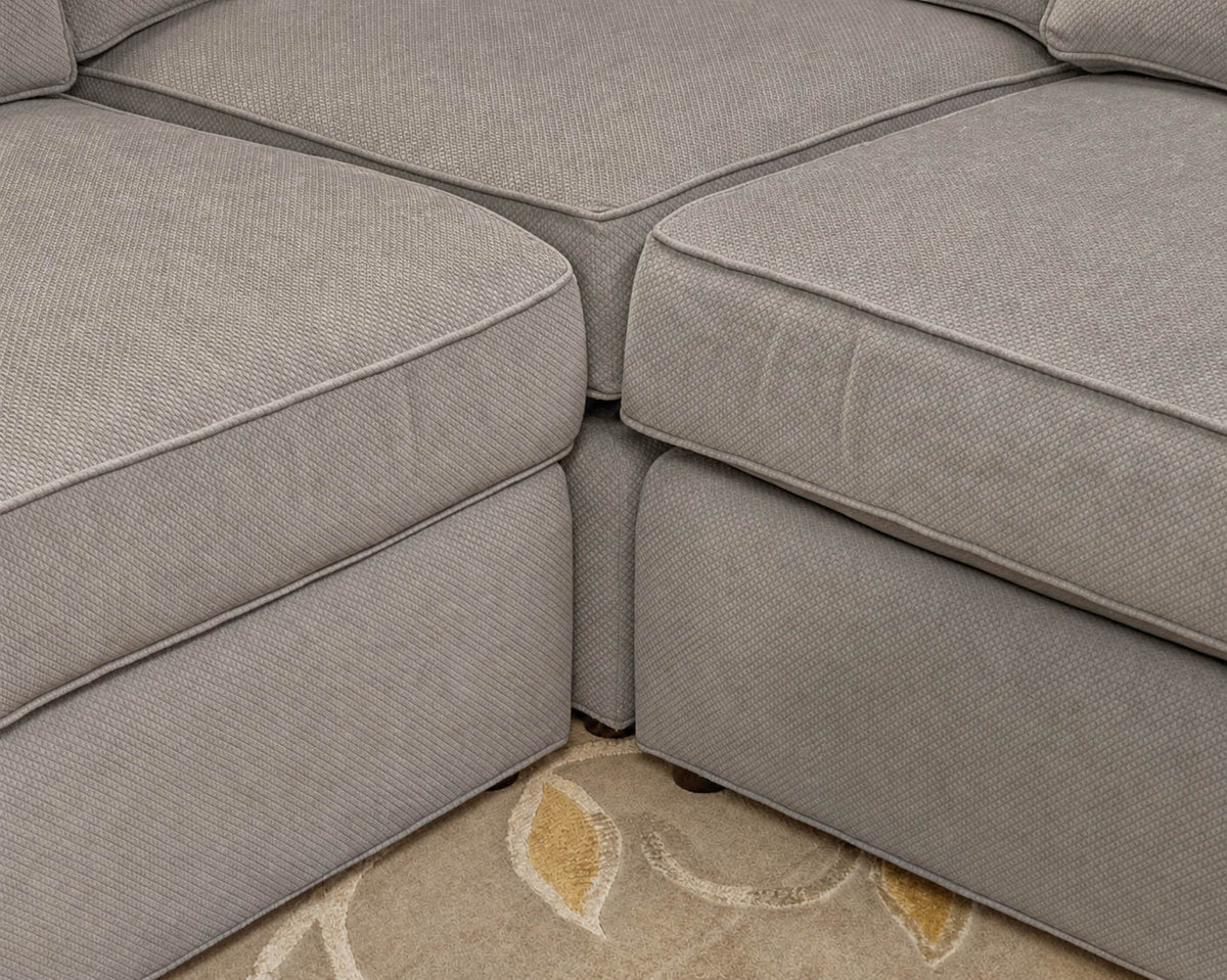 Ethan Allen Four Piece Seafoam Green Sectional