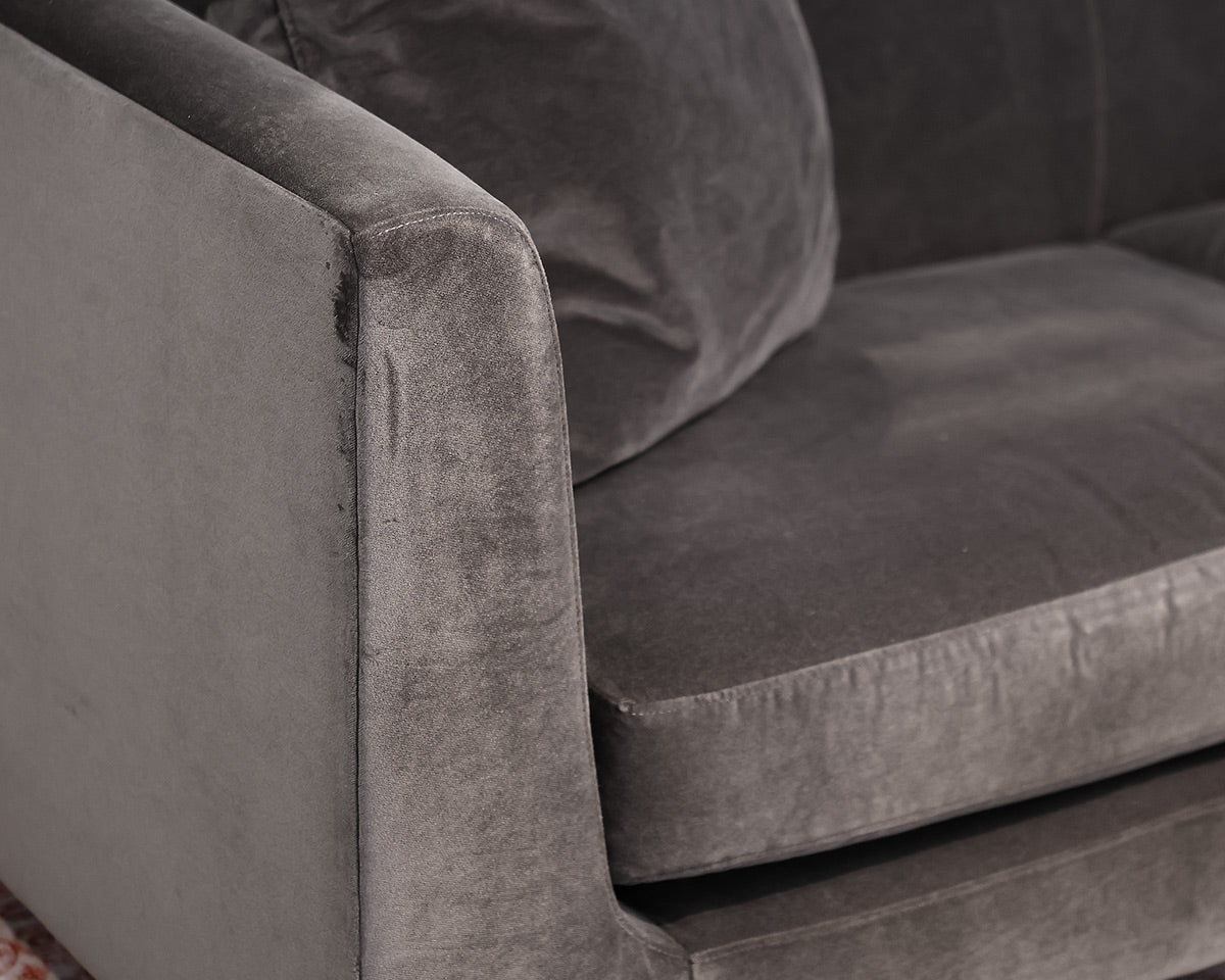 Room & Board Sterling 76" Sofa in Banks Charcoal Velvet
