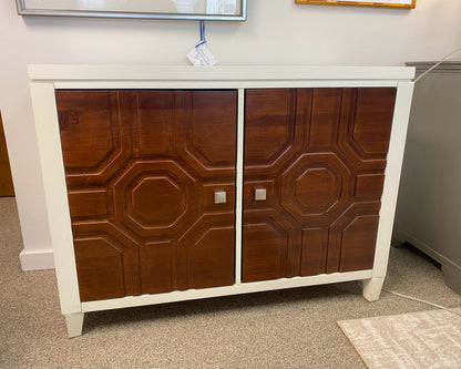 Two Tone White and Espresso Media Chest