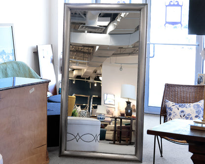 Pottery Barn Silver Beaded Floor Length Mirror