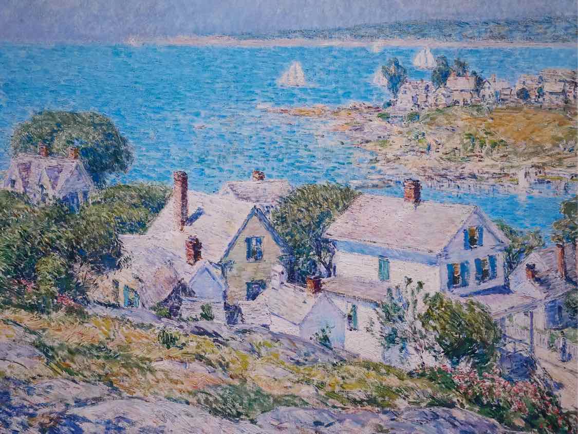 'New England Headlands' Framed Giclee on Canvas