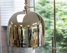 Arc Floor Lamp with Metal Shade in Polished Nickel