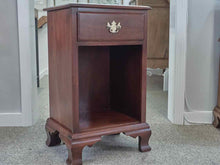 Mahogany 1 Drawer Nightstand with Open Storage