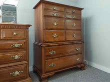 Young Hinkle Maple 5 Drawer Chest on Chest with Chippendale Handles