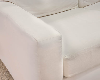 CR Laine White Upholstered 6 Piece Sectional Sofa