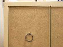 Century Furniture 'Taylor' Beige Shagreen Leather  4 Door Console