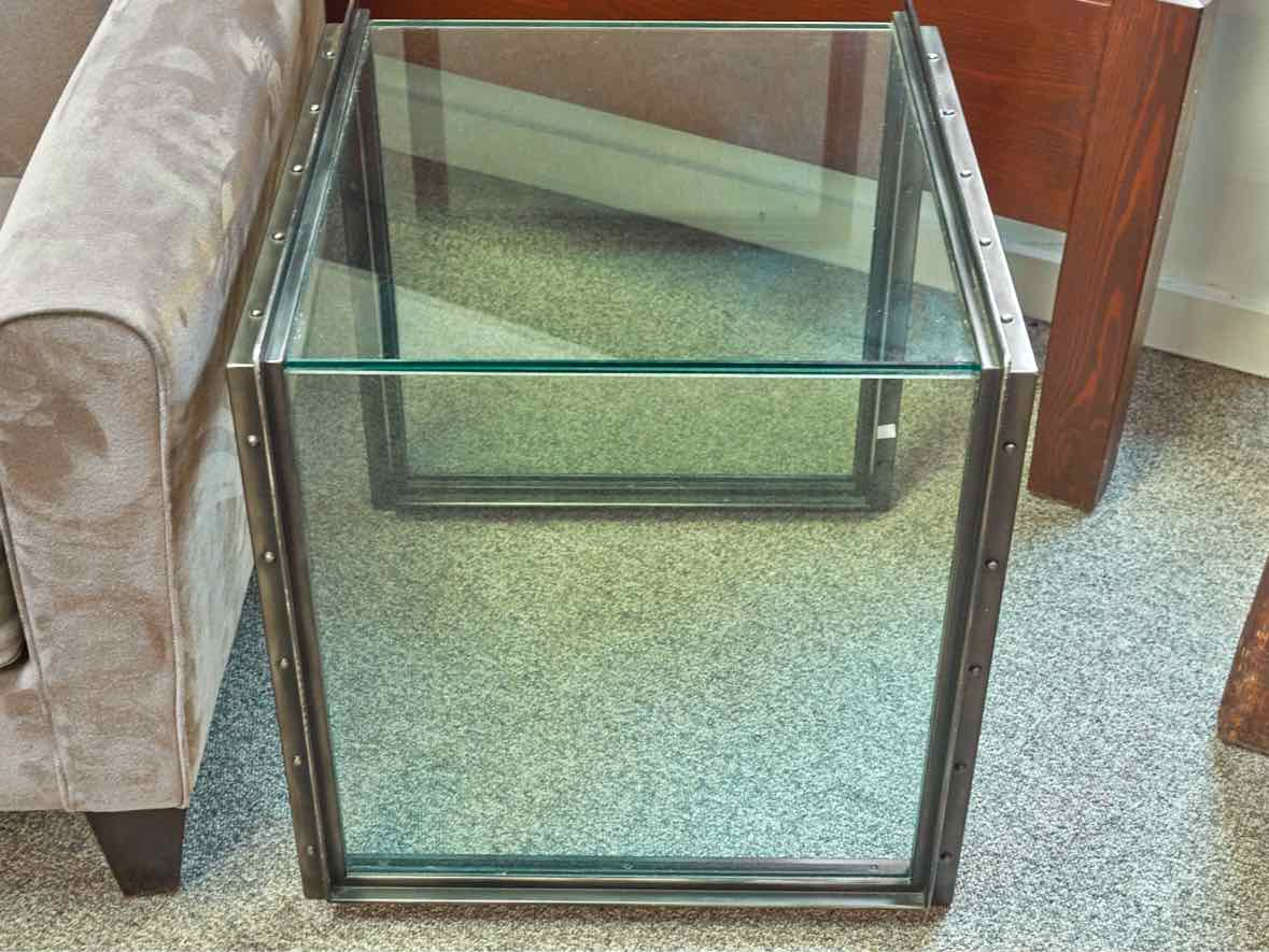 Iron & Glass Side Table