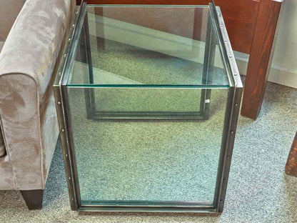 Iron & Glass Side Table