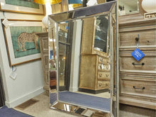 Bassett Mirror Co Beveled Mirror in Silver Beaded Mirrored Frame