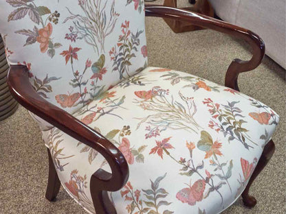 Pair of Queen Anne Gooseneck Arm Chairs