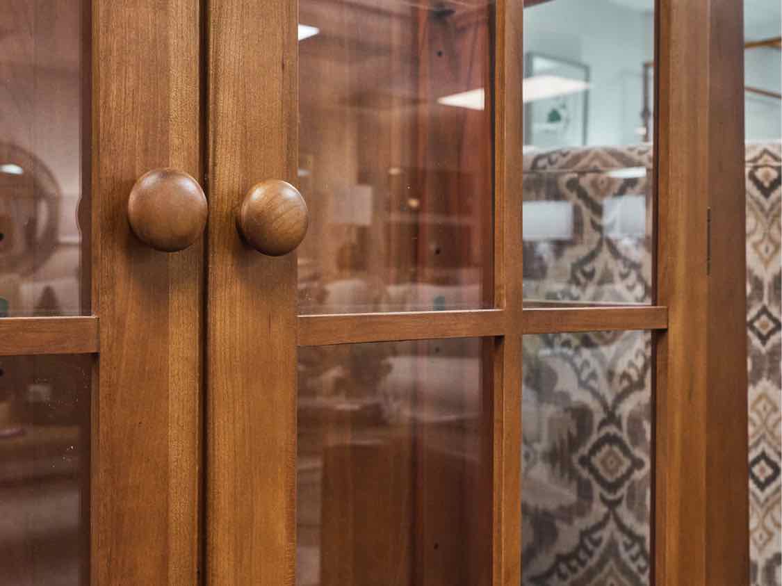 Ethan Allen 'American Inpressions' Mission Style Cherry Display Cabinet