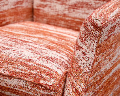 Custom Arhaus Swivel Chair and Ottoman