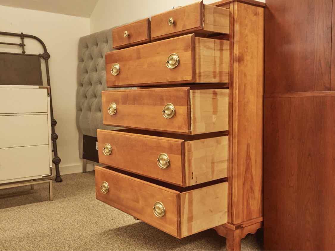 Solid Birch Six Drawer Chest in Honey Finish