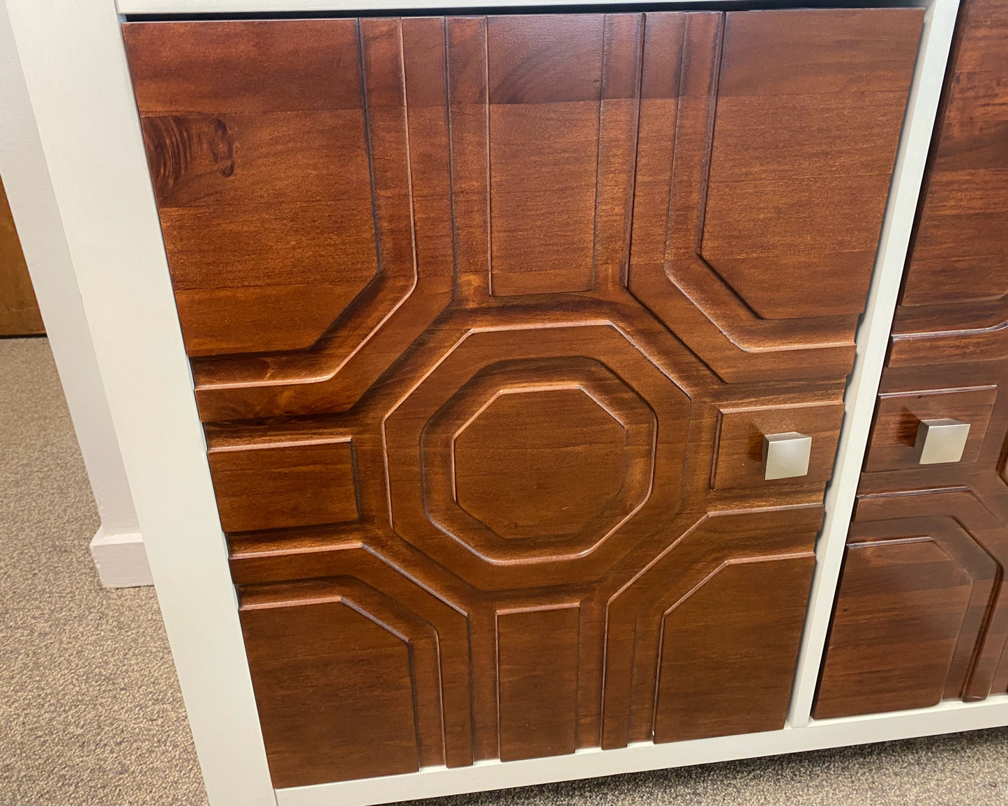 Two Tone White and Espresso Media Chest