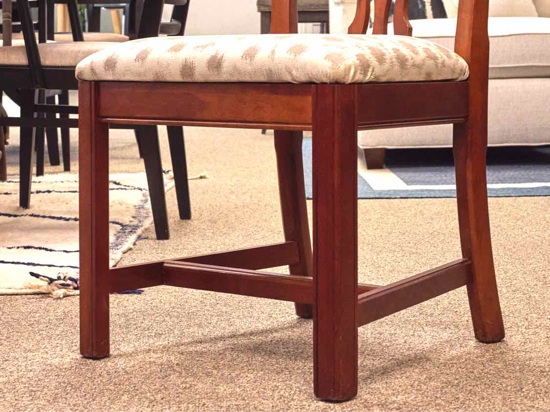 Set of (8) Mahogany Crescent Furniture Chippendale Style Dining Chairs