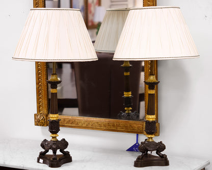 Pair of Table Lamps Empire Style