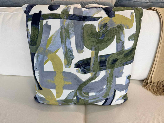 'Brushstroke Nile' Accent Pillow